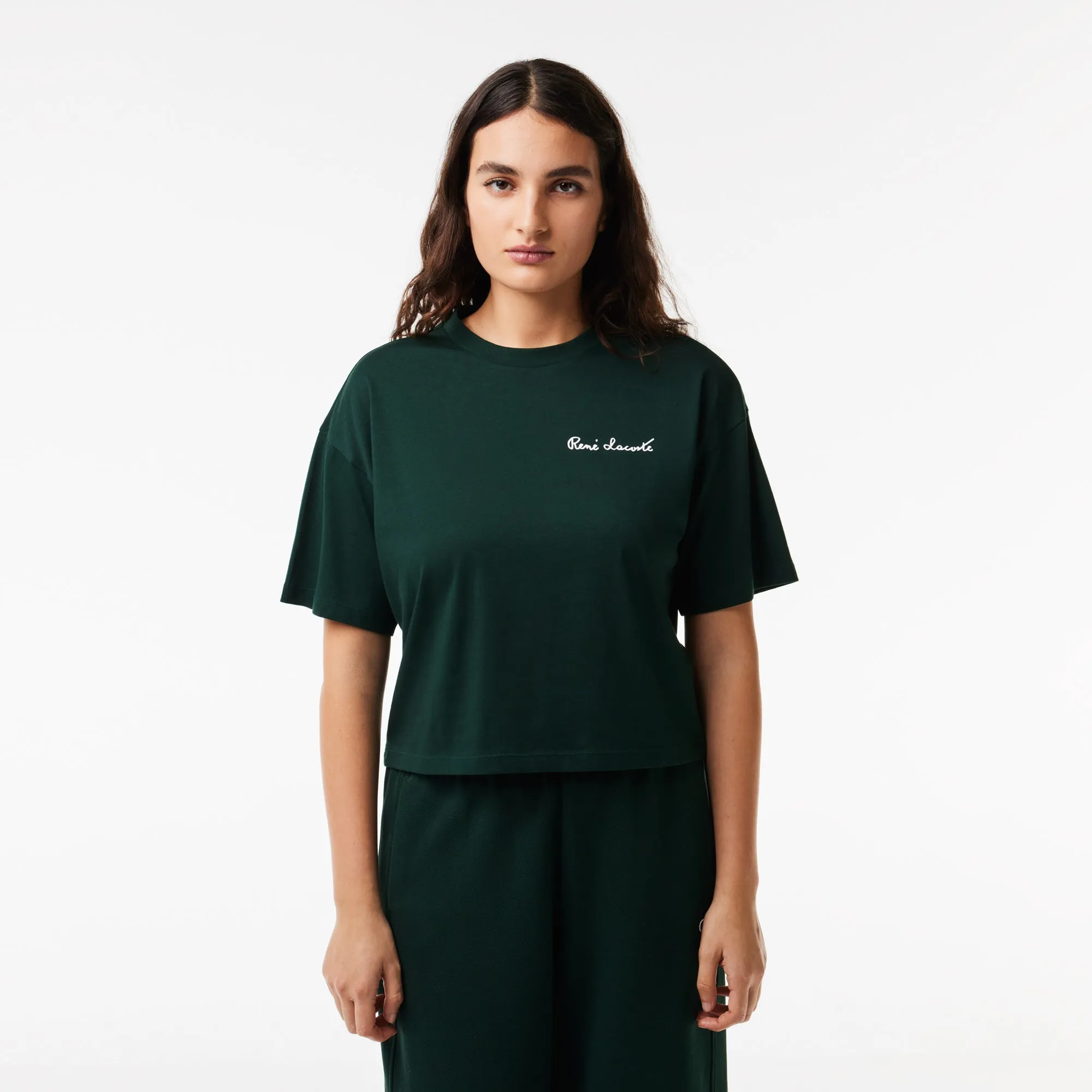 Lacoste Relaxed Fit Text Print T-shirt