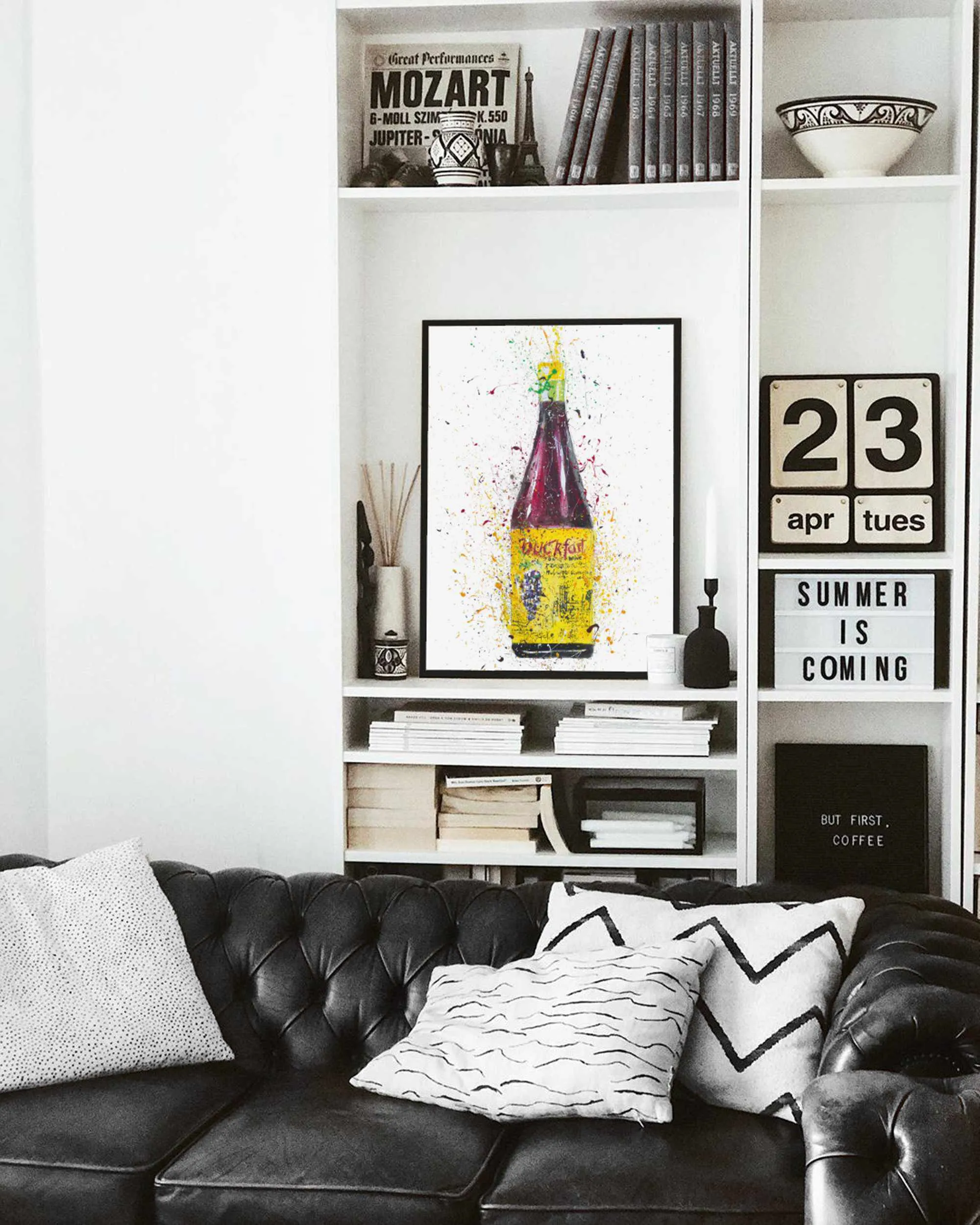 Liquor Bottle Wall Art Print 'Purple Tonic'