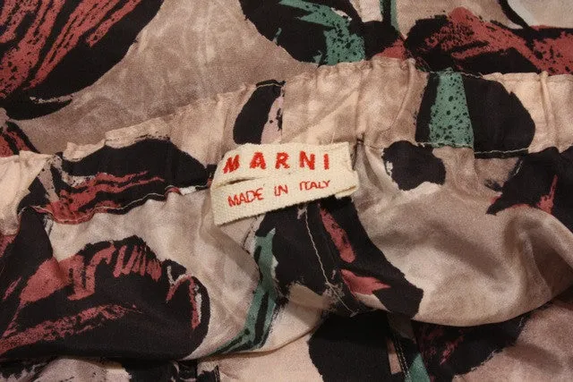 MARNI Silk Floral Shorts