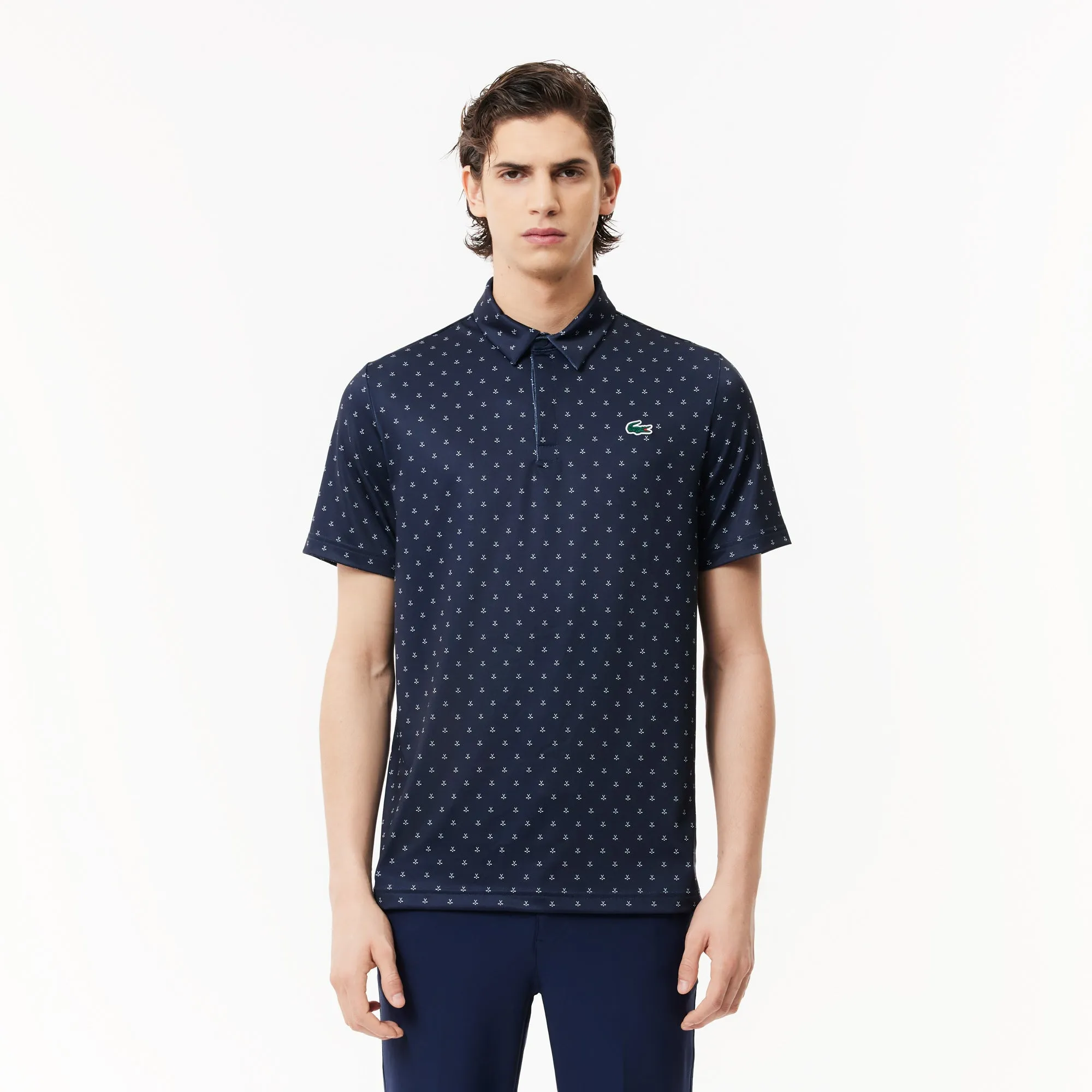 Men’s Lacoste Golf Printed Recycled Polyester Polo Shirt