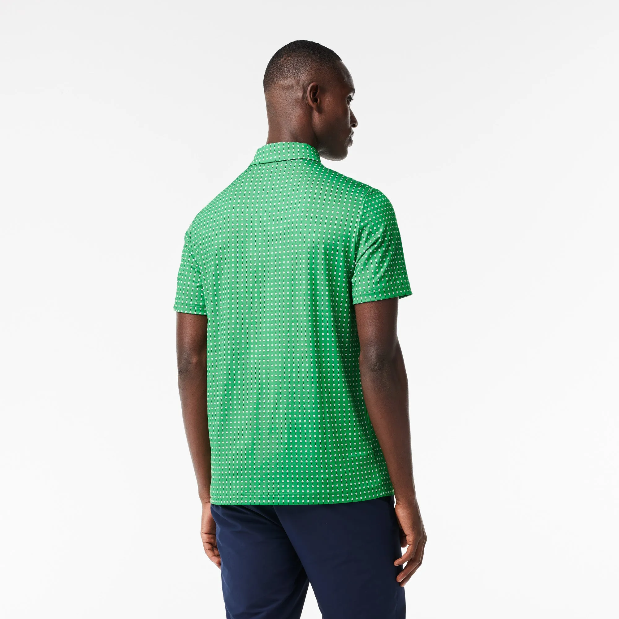 Men’s Lacoste Golf Printed Recycled Polyester Polo Shirt