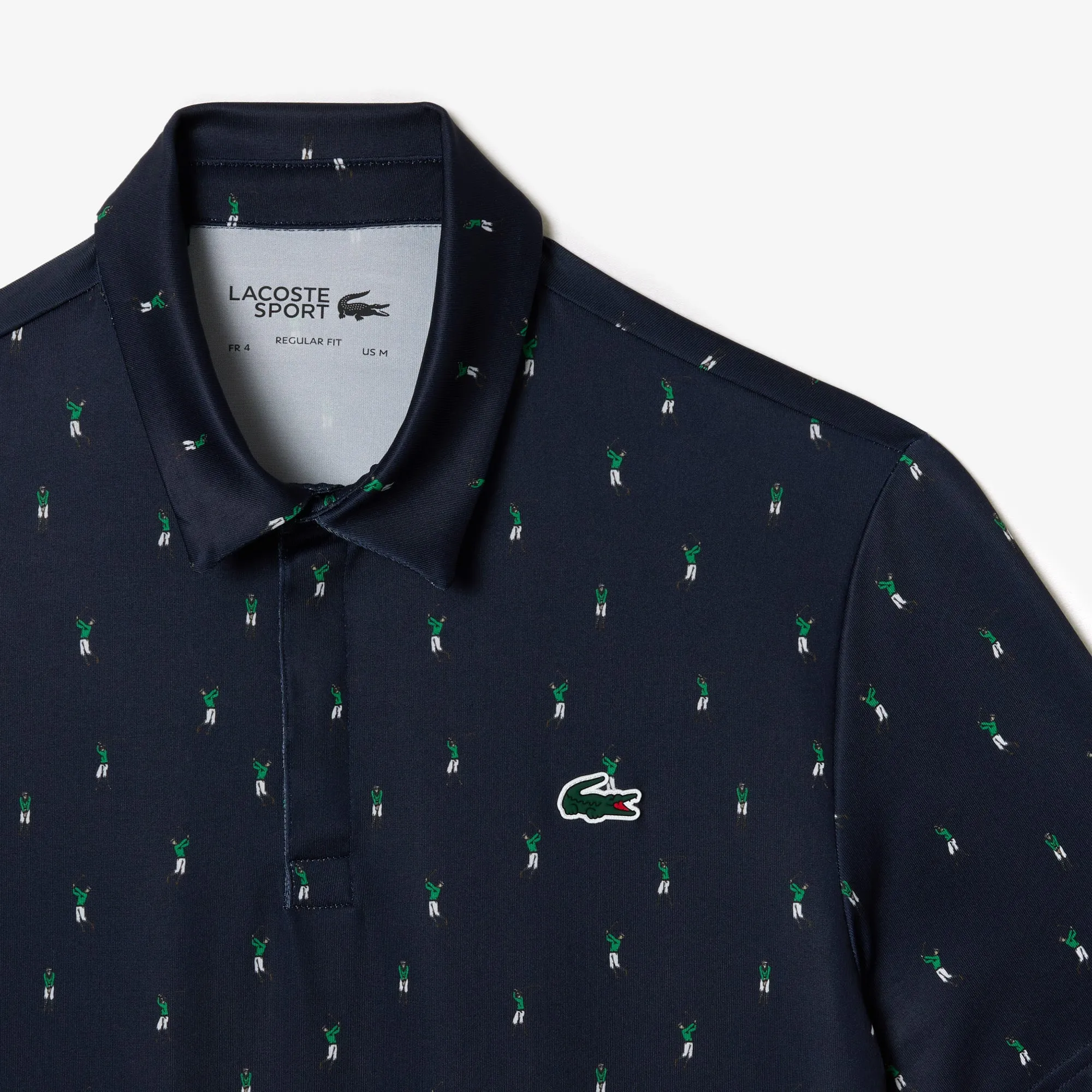 Men’s Lacoste Golf Printed Recycled Polyester Polo Shirt