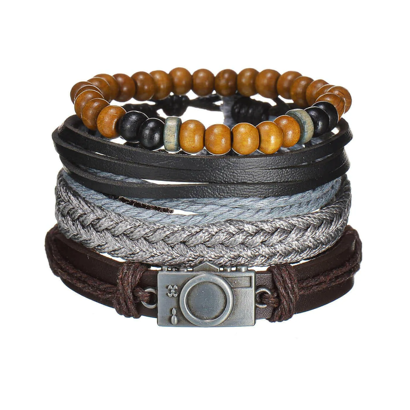 Mens Modern Multilayered Bracelet