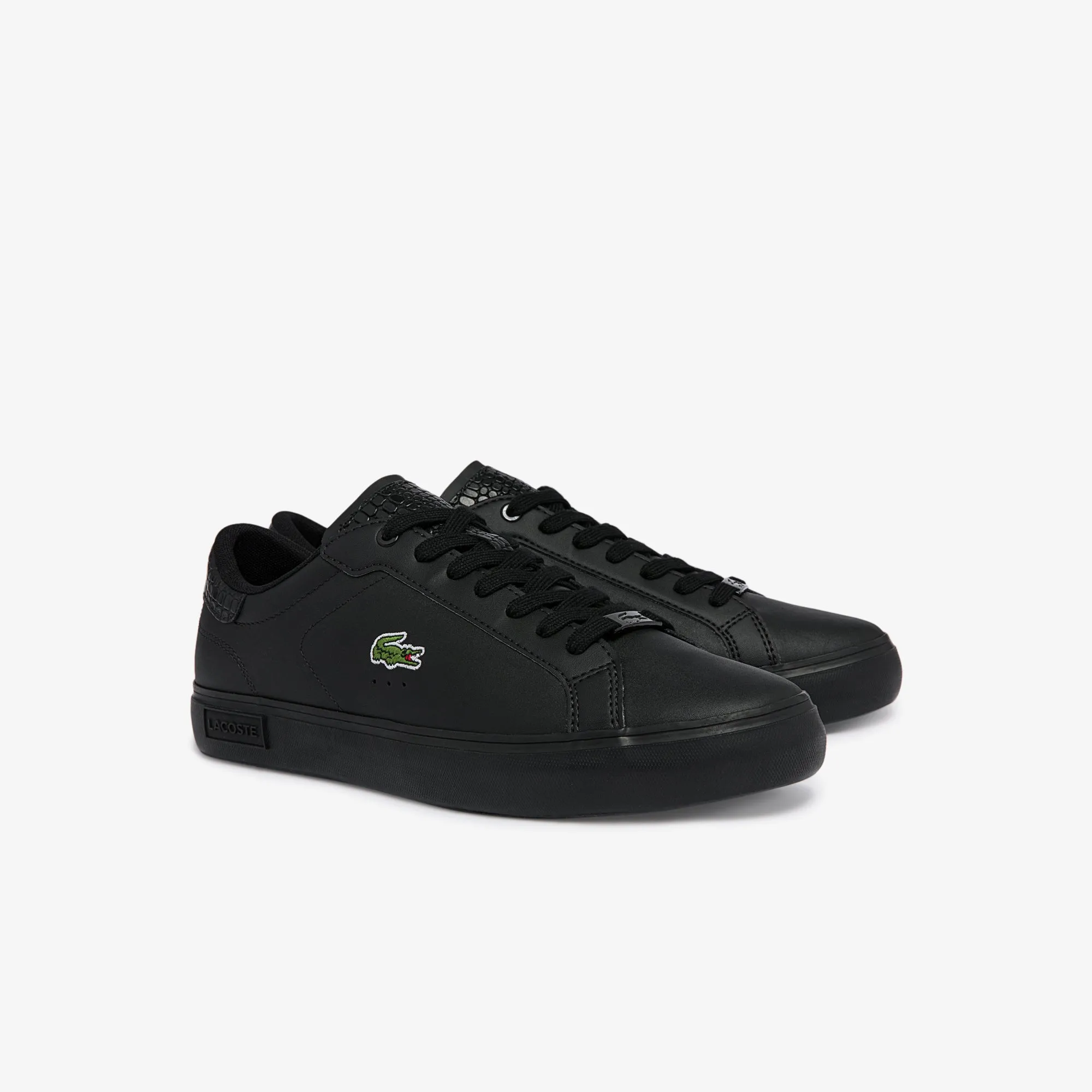 Men's Powercourt Burnished Leather Trainers