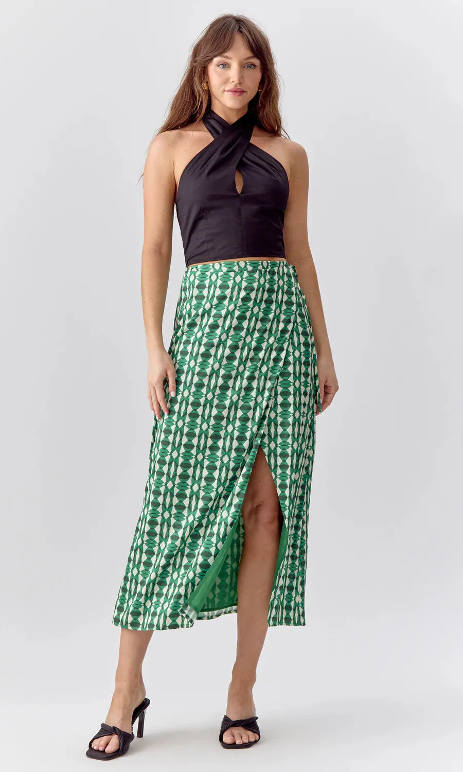 Meredith Wrap Midi Skirt