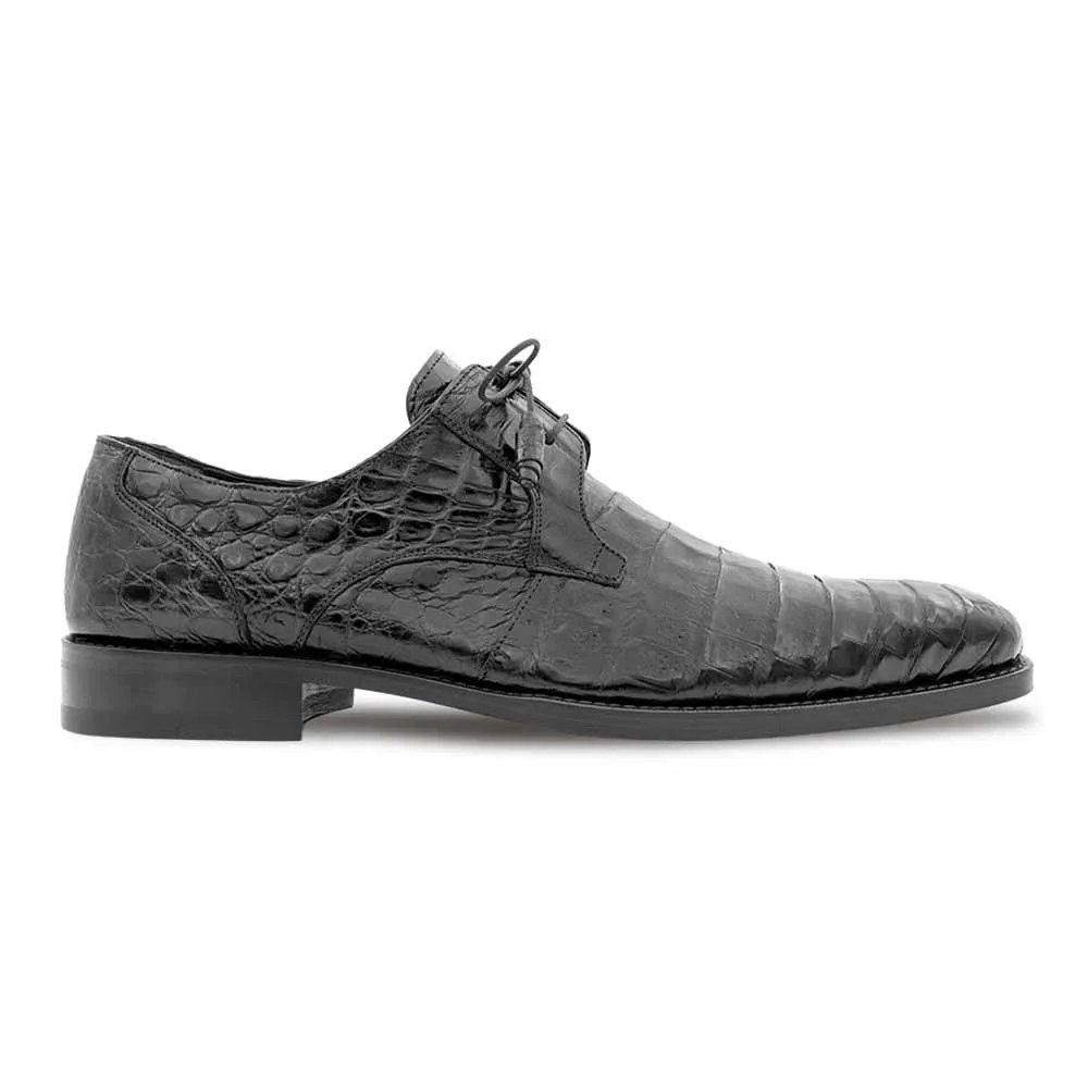 Mezlan Anderson Black Genuine Crocodile Lace-Up