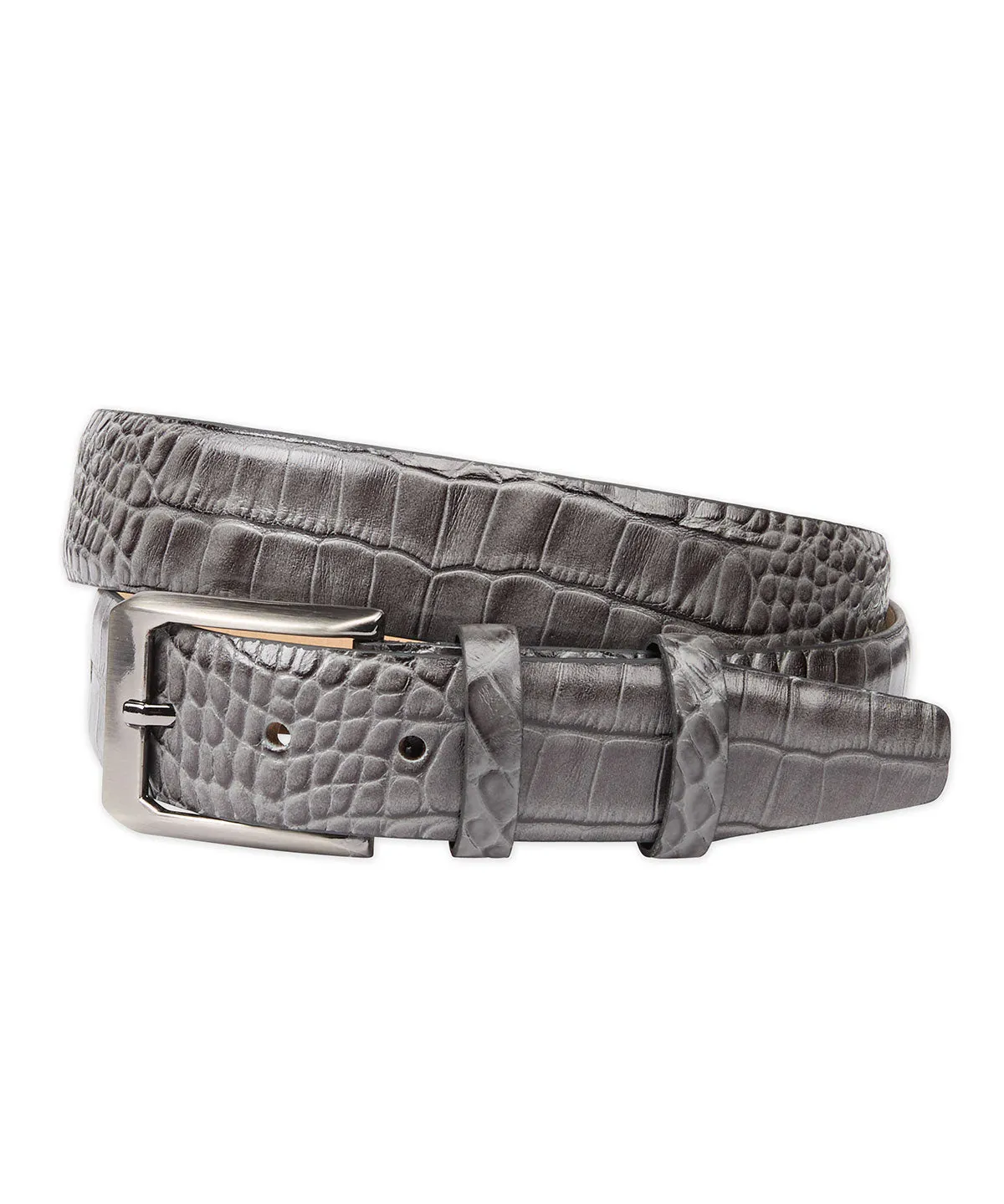 Mock Crocodile Calf Skin Belt