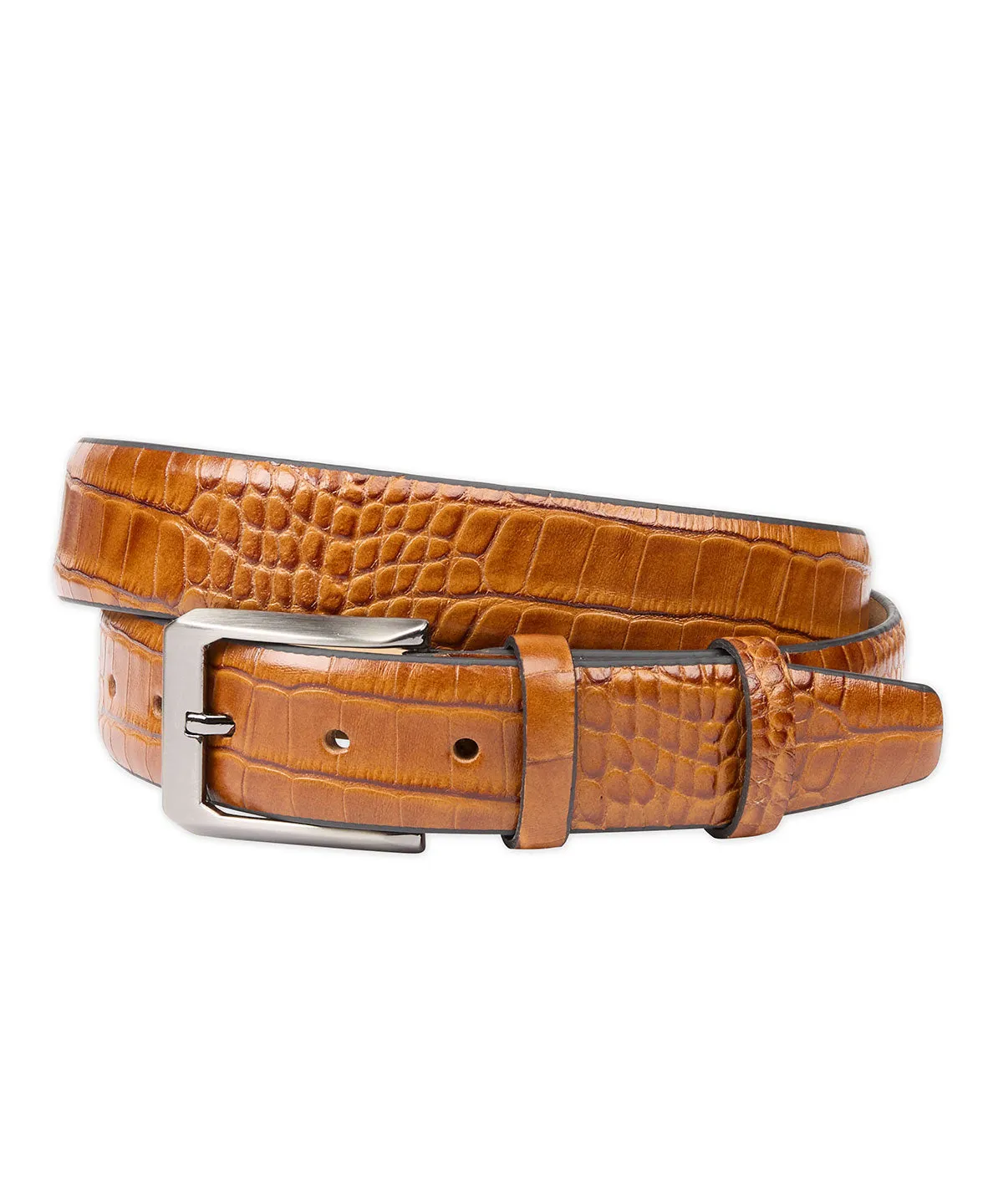 Mock Crocodile Calf Skin Belt