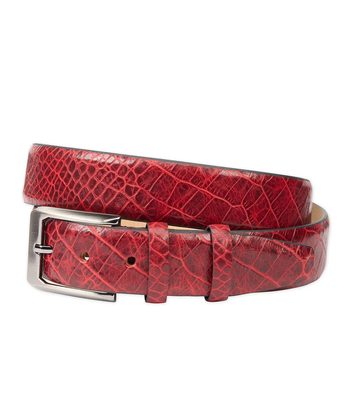 Mock Crocodile Calf Skin Belt