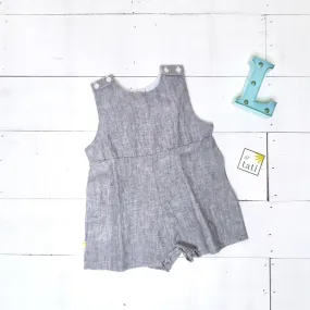 Oak Playsuit in Dark Gray Linen