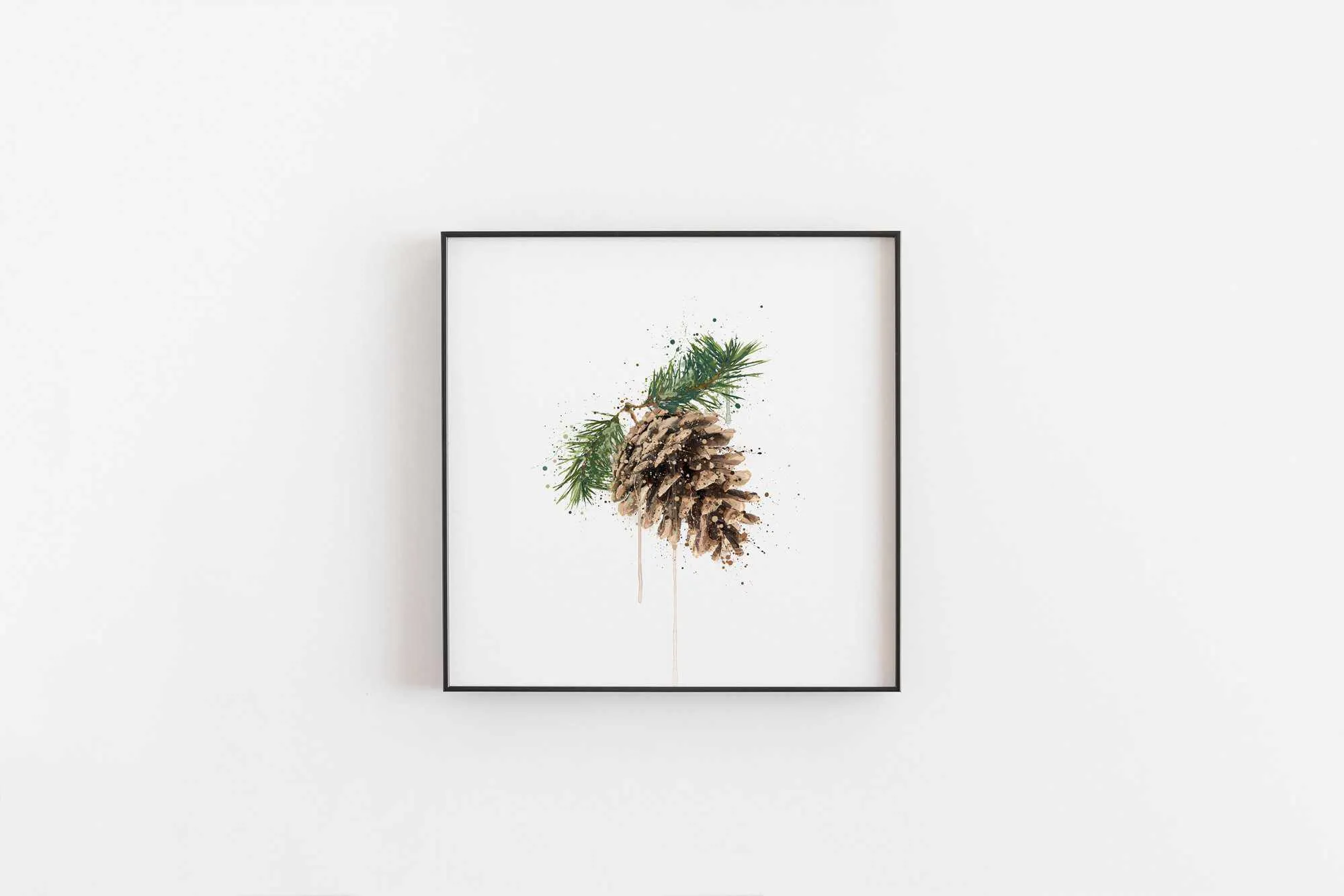 Pinecone Wall Art Print  2.0, Contemporary and Stylish Christmas Decoration Alternative Xmas Decor