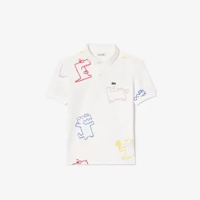 Piqué Croc Print Polo Shirt