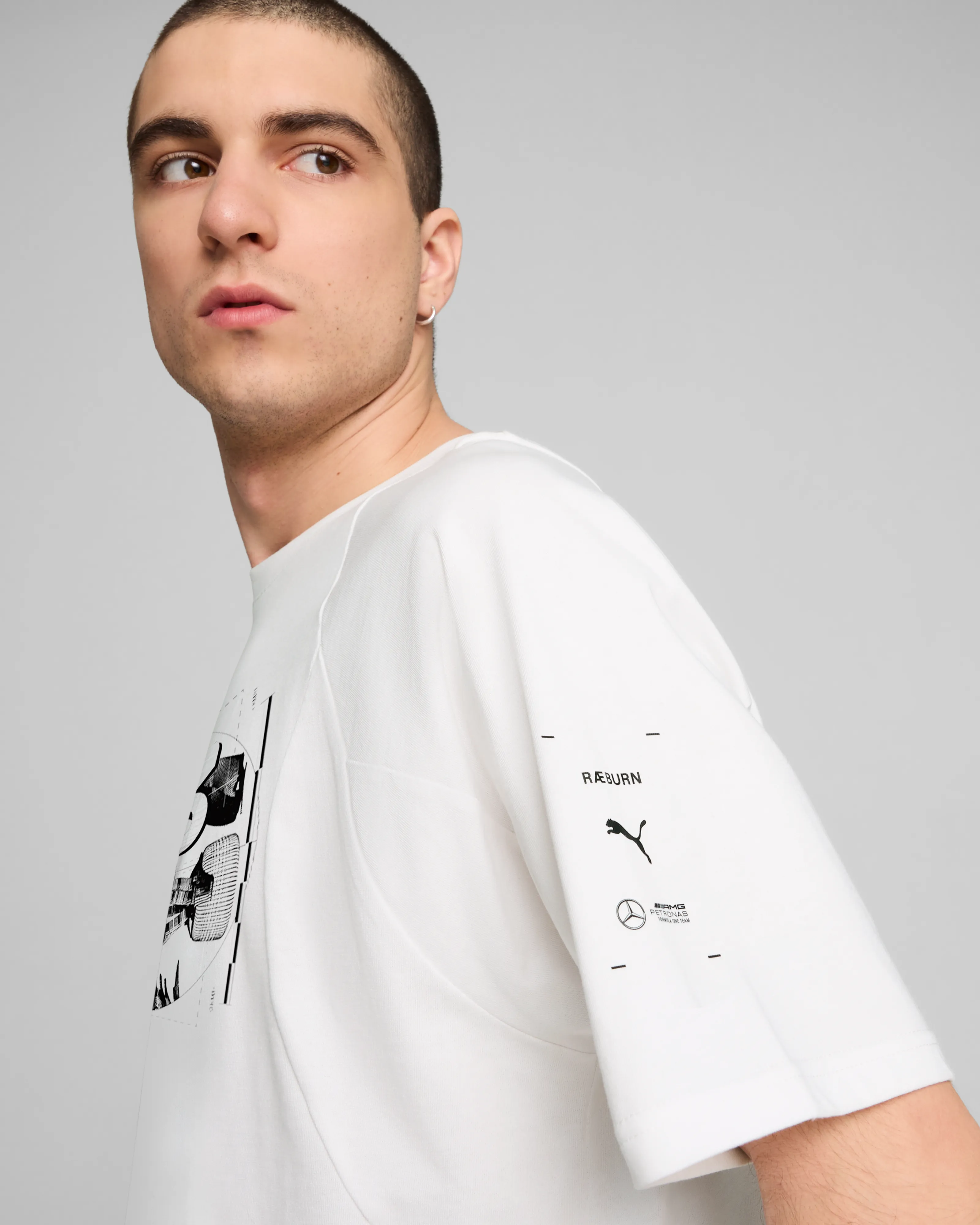 Raeburn x Mercedes-AMG F1 x Puma George Russell Drivers Tee White