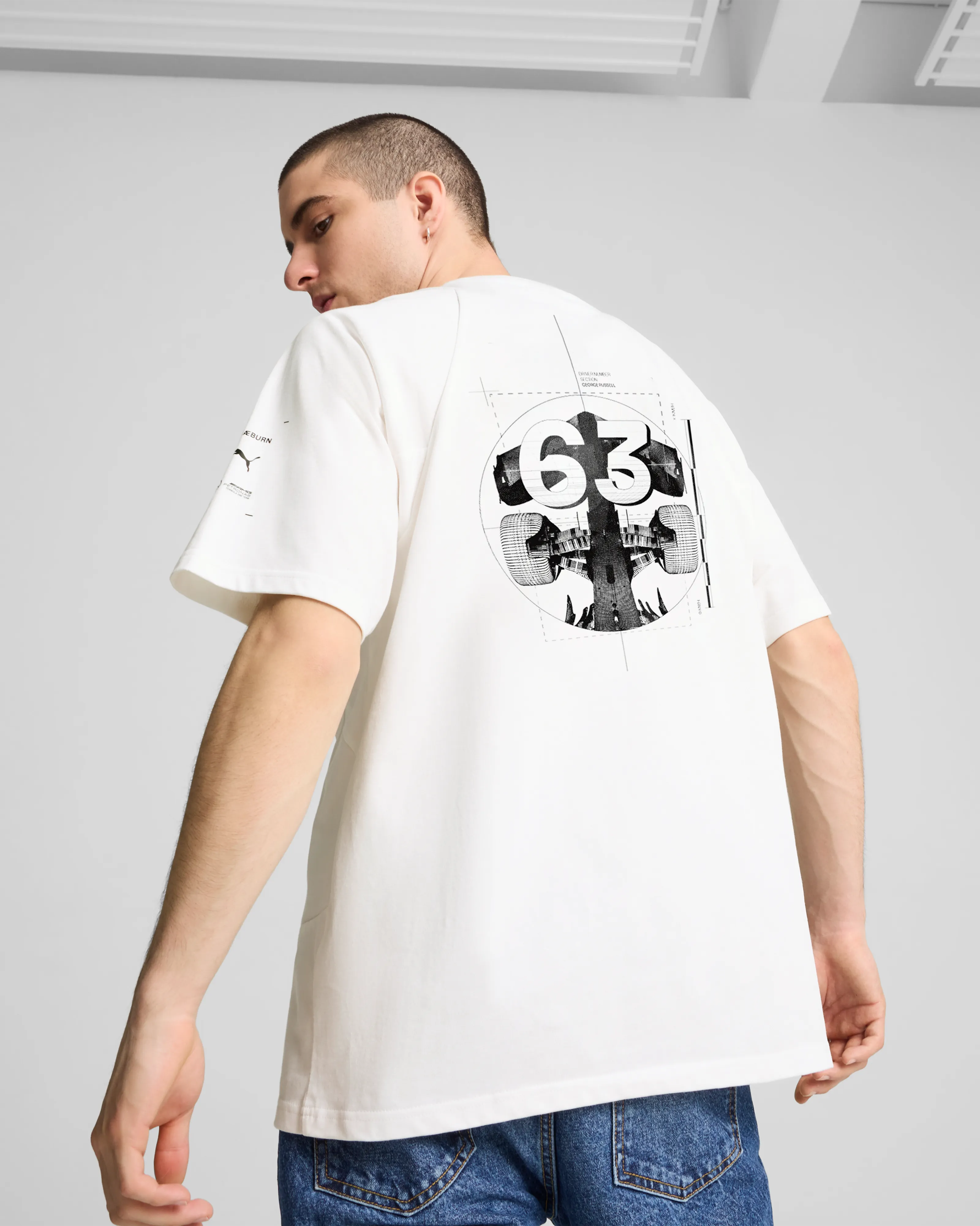 Raeburn x Mercedes-AMG F1 x Puma George Russell Drivers Tee White