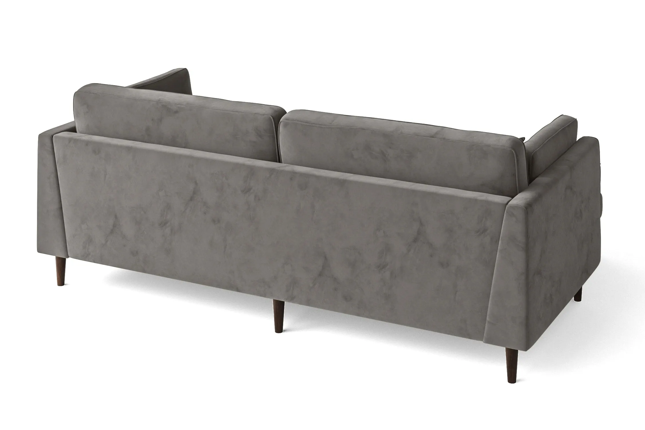 Ragusa 3 Seater Left Hand Facing Chaise Lounge Corner Sofa Grey Velvet