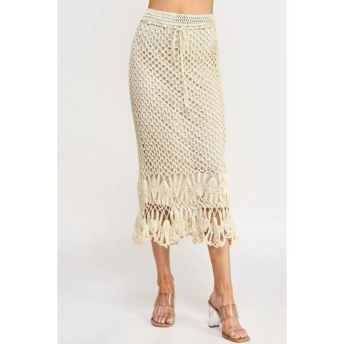 Saraya Crochet Midi Ellison Skirt SALE