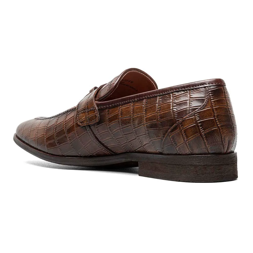 Stacy Adams Cognac FRANZ Moc Toe Tassel Slip On