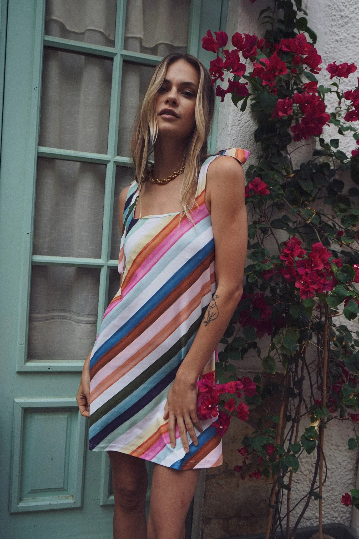 The Constance Dress - Gogo Stripe