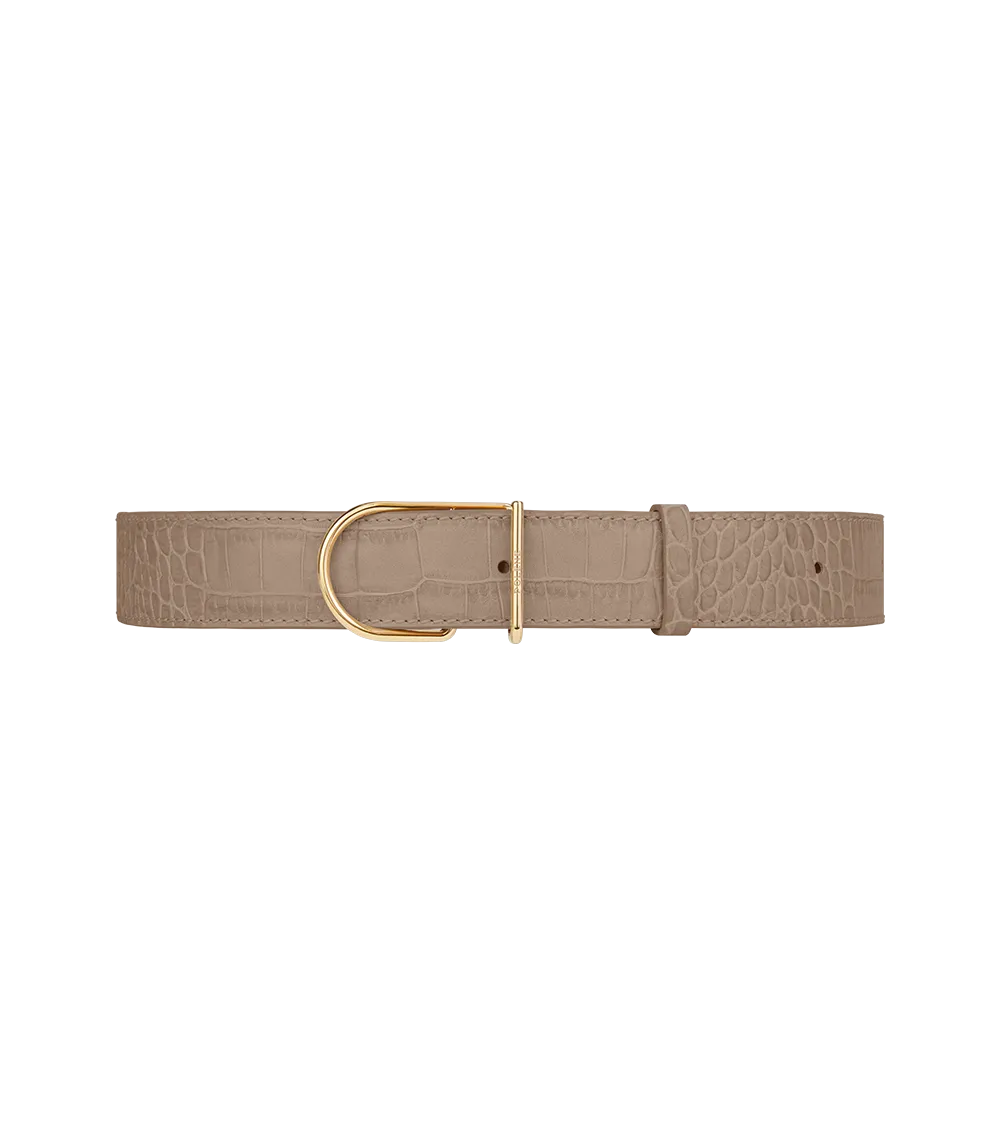 Umi Belt - Taupe Croco Print