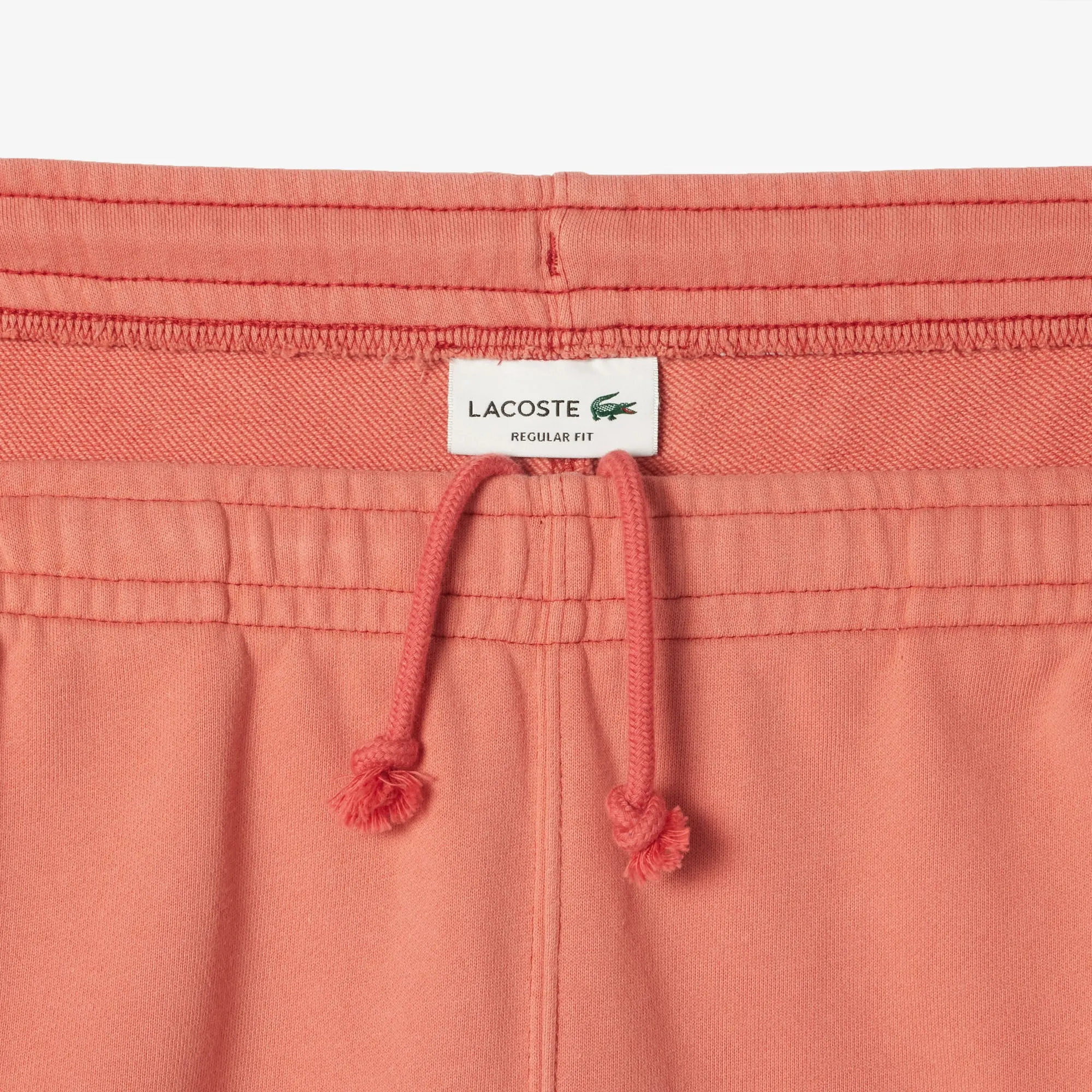 Washed Effect Lacoste Print Jogger Shorts