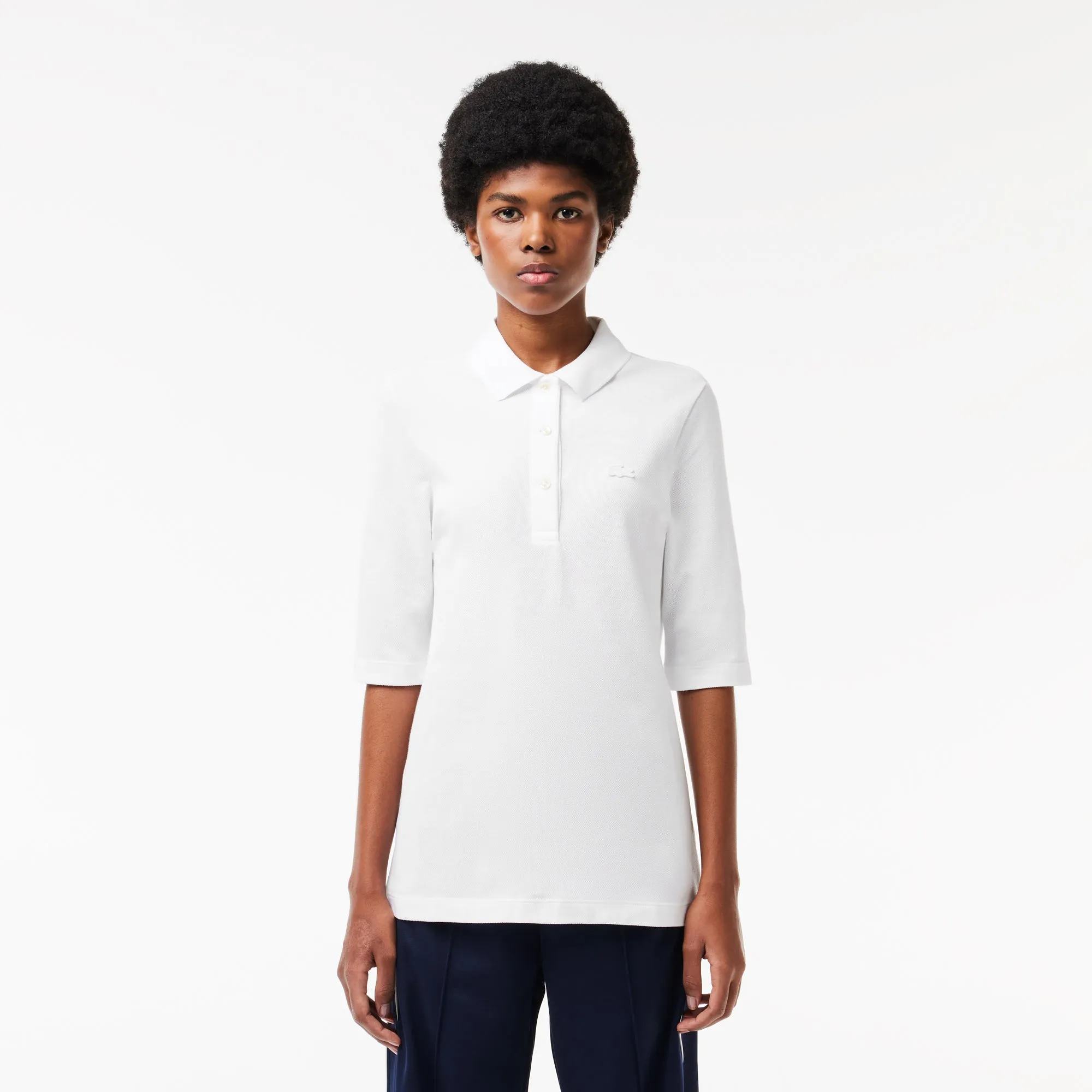 Women's Lacoste Slim Fit Supple Cotton Polo Shirt