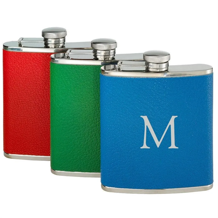 You-Initial-It Leather - 6 Oz Flask