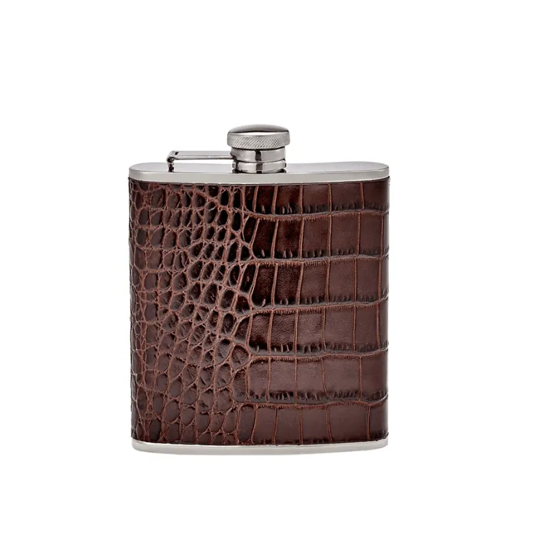 You-Initial-It Leather - 6 Oz Flask